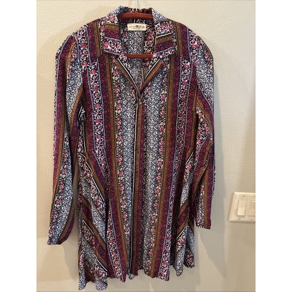 Natural Life Ansley Long Sleeve Button Front Boho Shirt Dress SZ XS Prairie - Picture 1 of 9